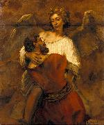 Jacob Wrestling with the Angel Rembrandt